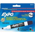 Expo Dry-erase Markers, Chisel Point, Nontoxic, 4/ST, Assorted SAN80074